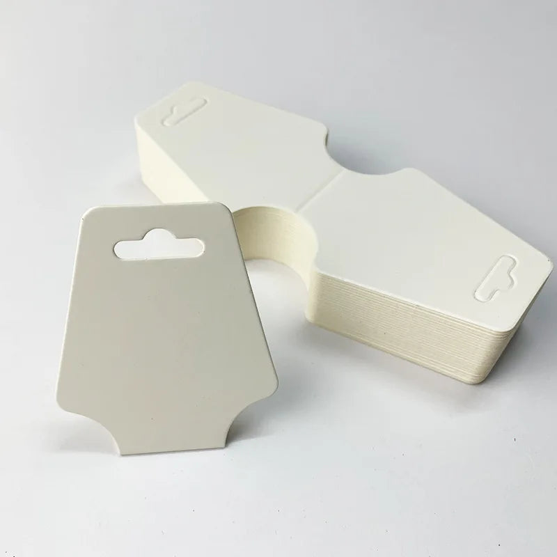 50pcs Foldable Blank Kraft Package Display Card Necklace Bracelet Hairband Price Hang Tag For DIY Jewelry Making Supplies