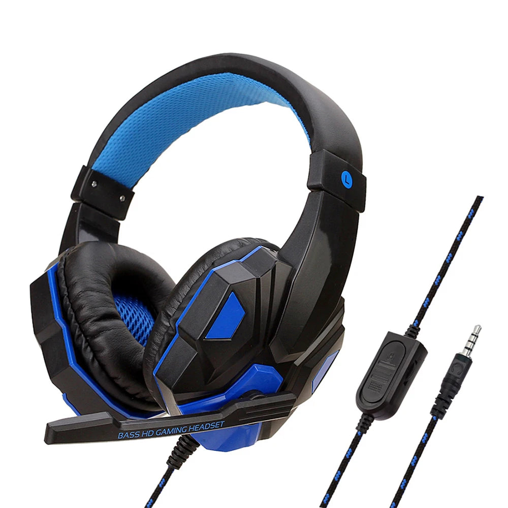 Wired Gaming Headphones for PS4 PS5 Xbox Smartphone Laptop PC Bass Stereo Gamer Heads alternate view