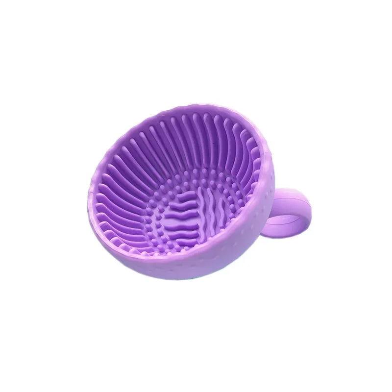 Makeup Brush Cleaner Folding Powder Puff Cleaning Bowl Eyeshadow Brushes Wash Clean Mat detail view
