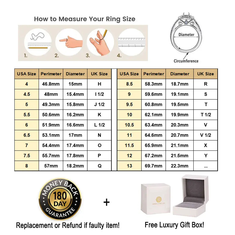 Newshe 925 Sterling Silver 7*7 mm Princess Cut Moissanite Engagement Ring with GRA additional angle