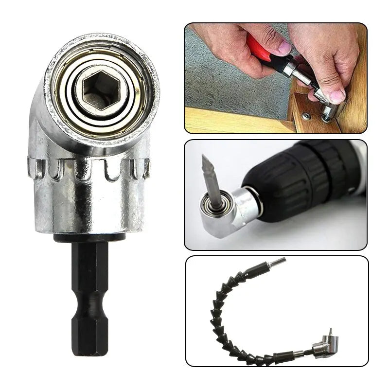 105 Degree Turning Screwdriver Joint Corner Attachment for Electric Drill close-up view