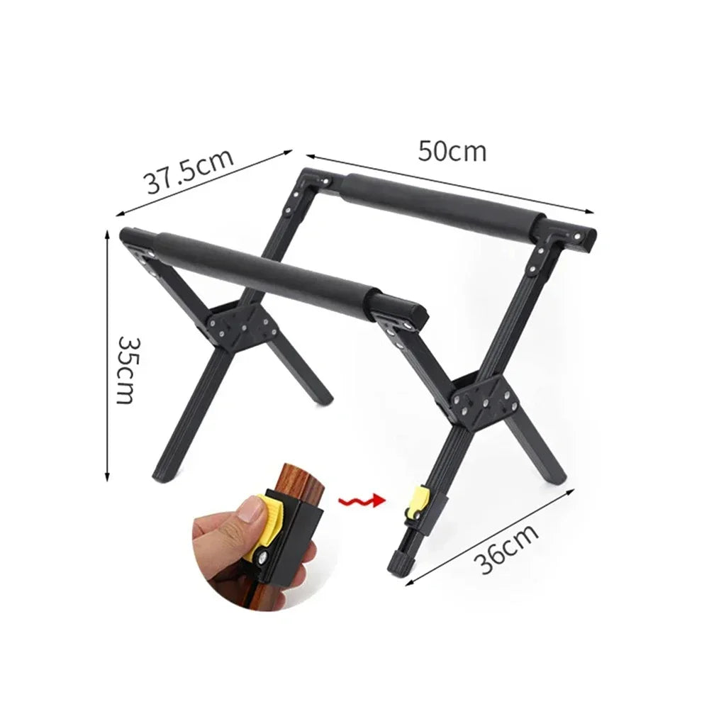Outdoor Foldable Cooler Stand Aluminum Camping Icebox Rack