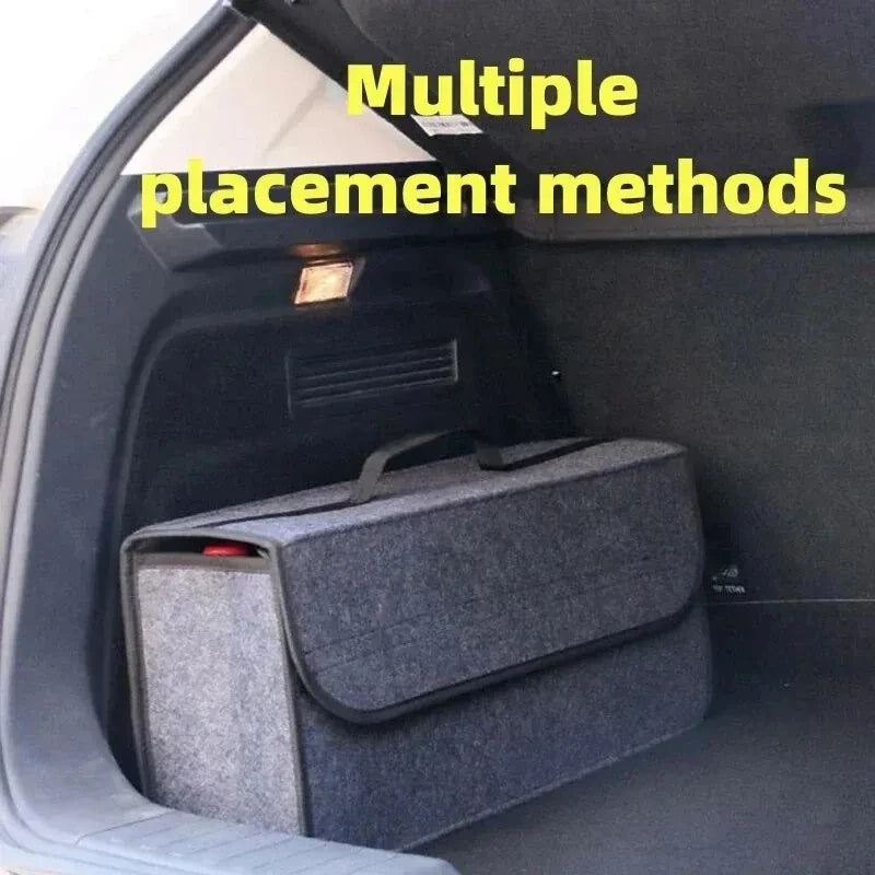 Felt Car Trunk Storage Box Organizer Grey