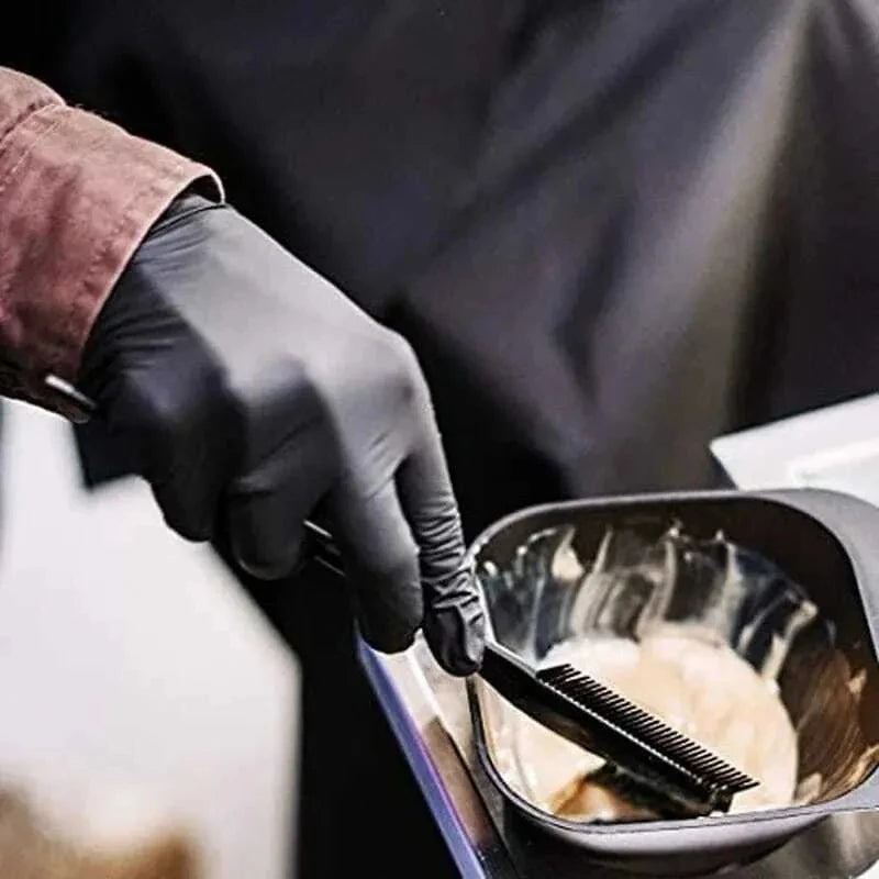 Black Nitrile Gloves Disposable Thickened Waterproof Cleaning Gloves