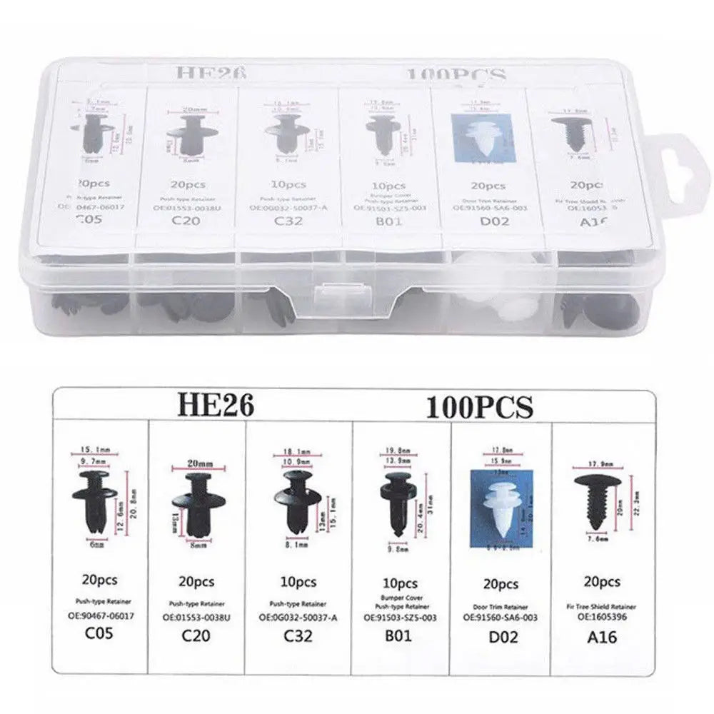 Nylon Car Body Push Trim Fastener Clip Kit alternate view