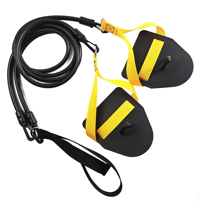 Resistance Band Set with Hand Paddles and Handles 1.2m