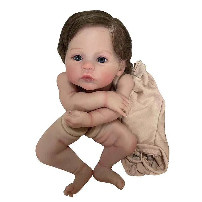 19 Inch 48cm Already Painted Unfinished Doll Kit Meadow with Planting Hair Lifelike additional angle