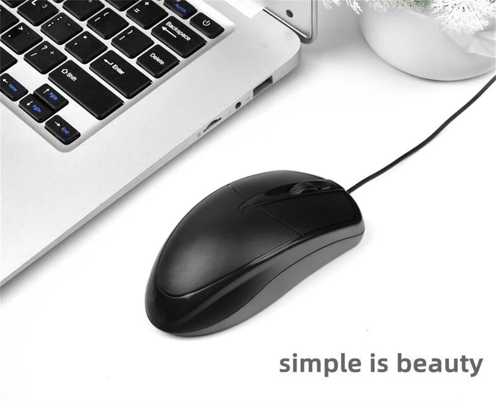 USB Wired Optical Computer Mouse for PC and Laptop close-up view