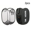 Mesh Pop-Up Laundry Basket, Foldable Dirty Clothes Storage Basket, Large Capacity additional angle