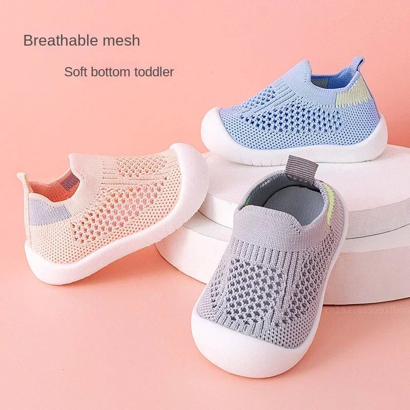 Toddler Breathable Knitted Slip-On Kids Sneakers