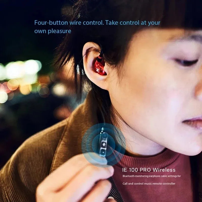 Original Sennheiser IE 100 Pro in-Ear Monitor Wired HiFi Earphones Detachable Cable E lifestyle view