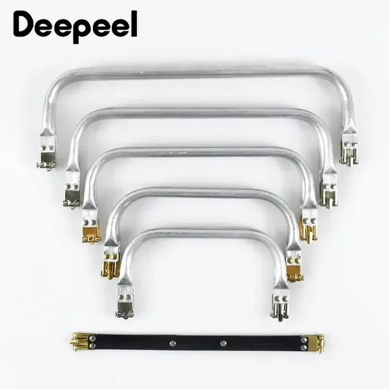 Deepeel 15-30cm Metal Internal Kiss Clasp Purse Frame Cloud Bag Rectangle Pipe Clamps Buckle DIY Han