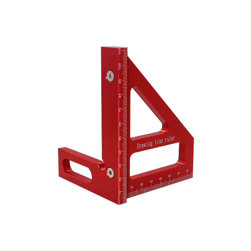 Woodworking Square Protractor Aluminum Alloy Miter Triangle Layout Tool alternate view