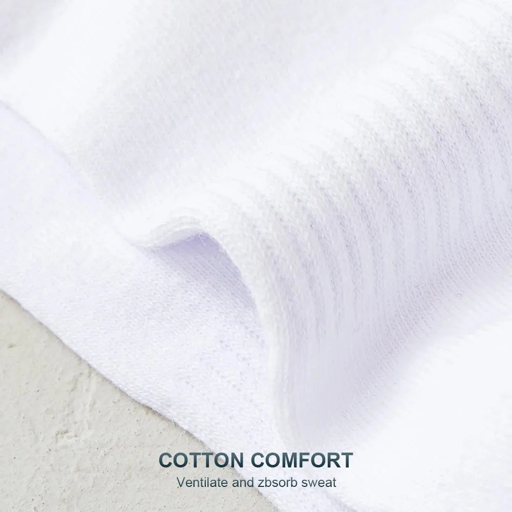 5 Pairs Unisex Cotton Mid-Calf Socks Soft Warm Stylish Versatile for Autumn Winter Sports
