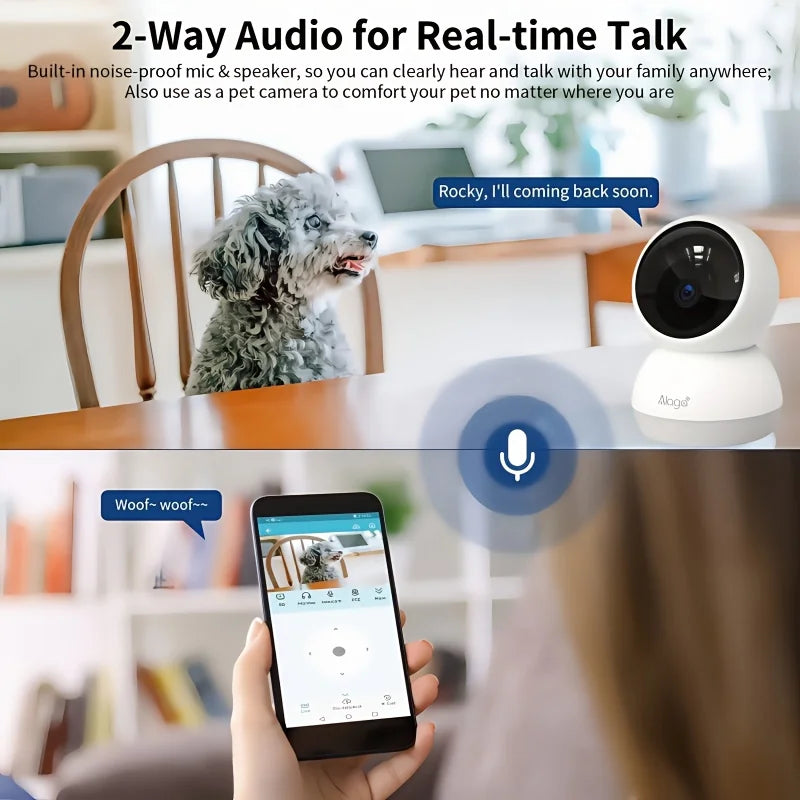 3K Pan Tilt Dog Camera with Phone App