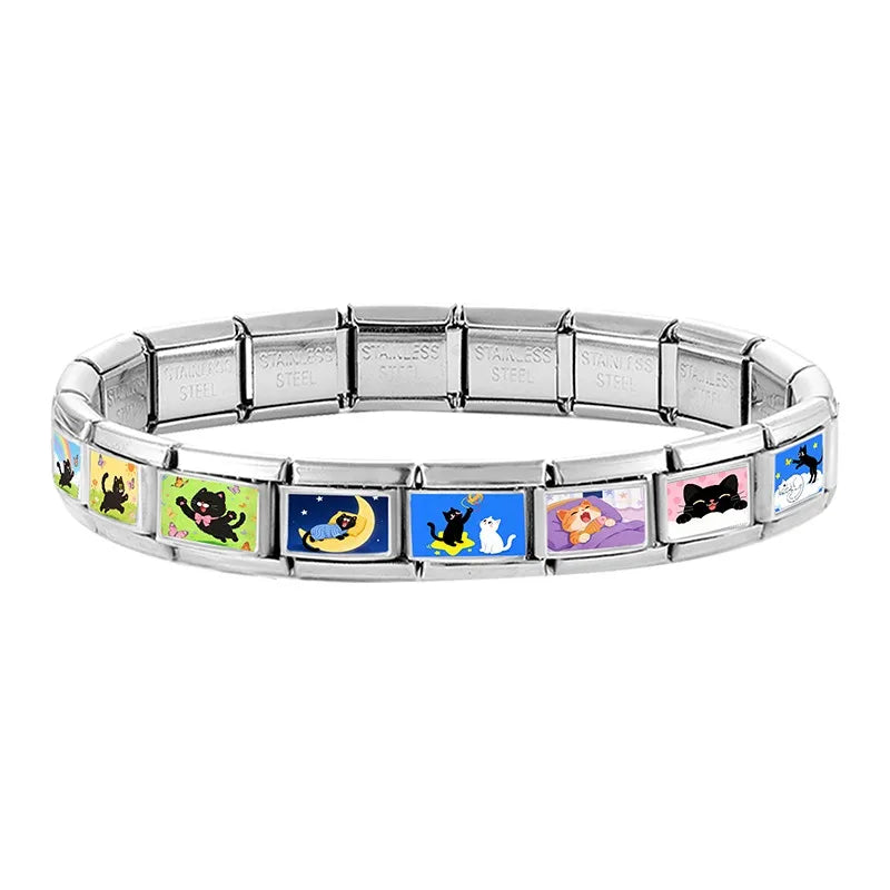 9mm Stainless Steel Italian Link Charm Bracelet DIY