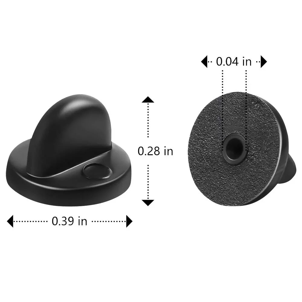 50/100pcs Black Rubber Pin Backs for Tie Tack Lapel Holder Clasp Cap Keepers Brooch Badge Jewelry Making Supplies Accessories