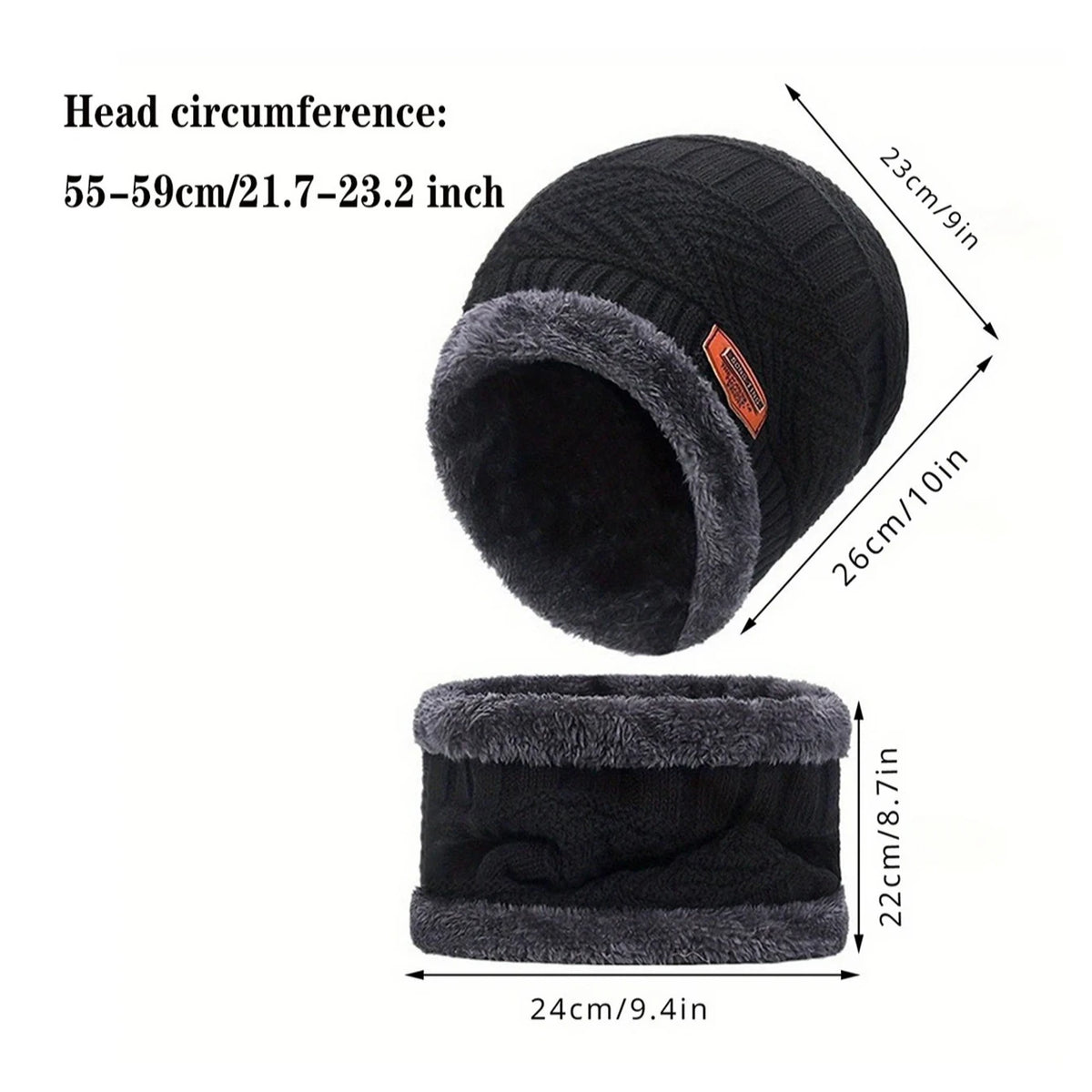 Men's Windproof Hat, Outdoor Winter Scarf, Gloves, Three-Piece Neckline, One Plus Cashmere Insulated Knit Hat Official Website