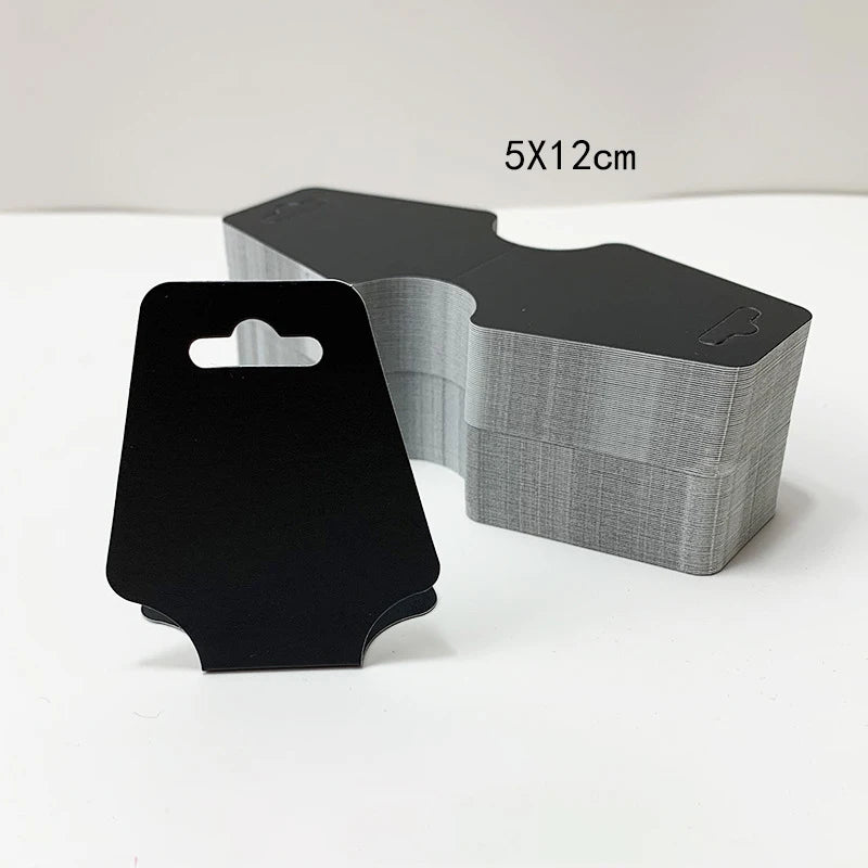 50pcs Foldable Blank Kraft Package Display Card Necklace Bracelet Hairband Price Hang Tag For DIY Jewelry Making Supplies