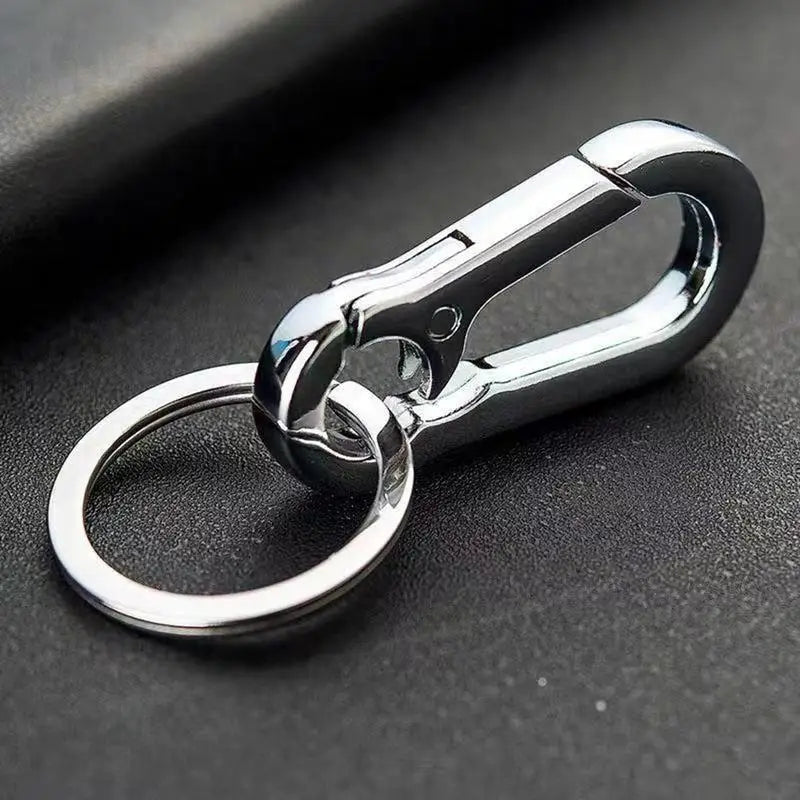 Car Keychain Zinc Alloy Anti-Lost Key Ring Carabiner close-up view
