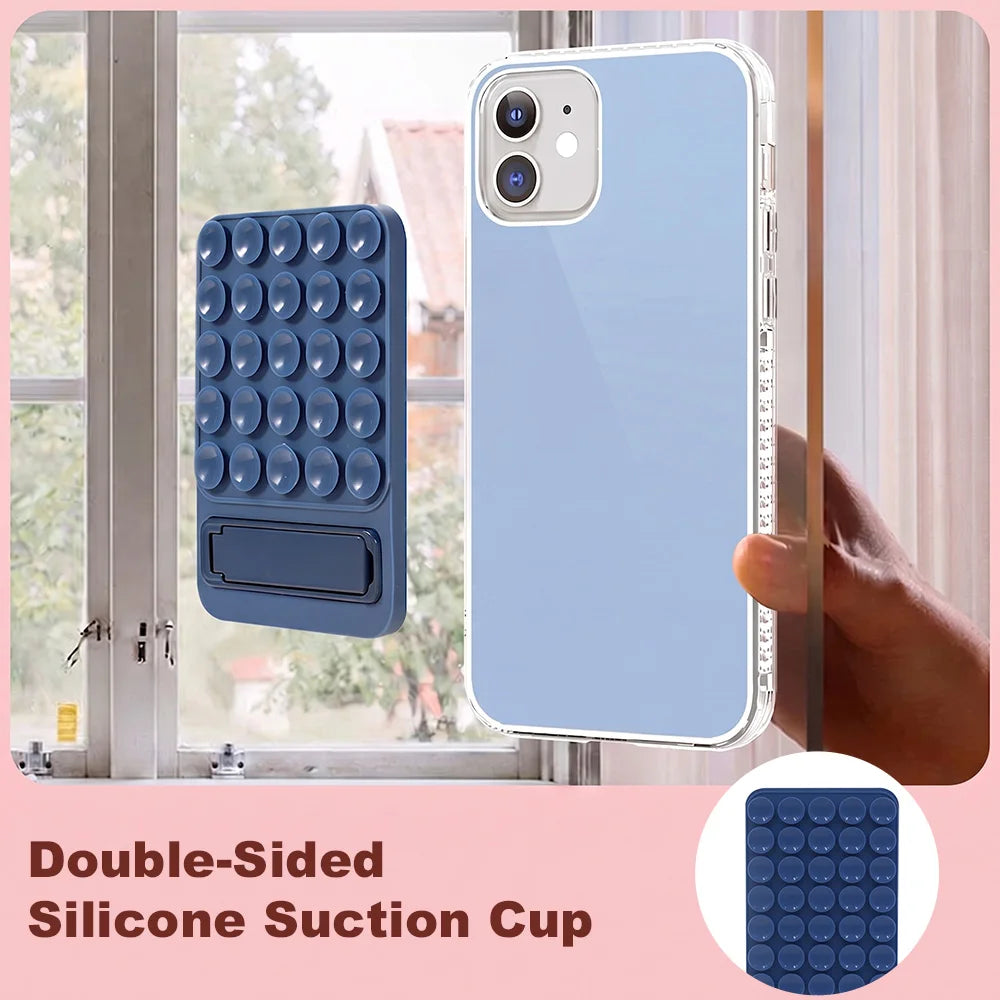 Multifunctional Silicone Suction Invisible Phone Holder Mat Double-sided Suction Cup A close-up view