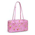 Nylon Tote Bag Bowler Bag Women Shoulder Purse with Keychain Clip, Lightweight Zipper Handbag Daily Work Travel Gym Gift for Mum