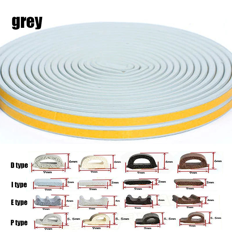 EPDM Rubber Self-Adhesive Door Window Weather Seal Strip 5M 10M alternate view