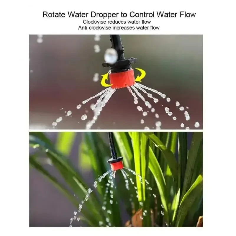Automatic Watering Garden Hose Micro Drip Kit Adjustable Nozzle