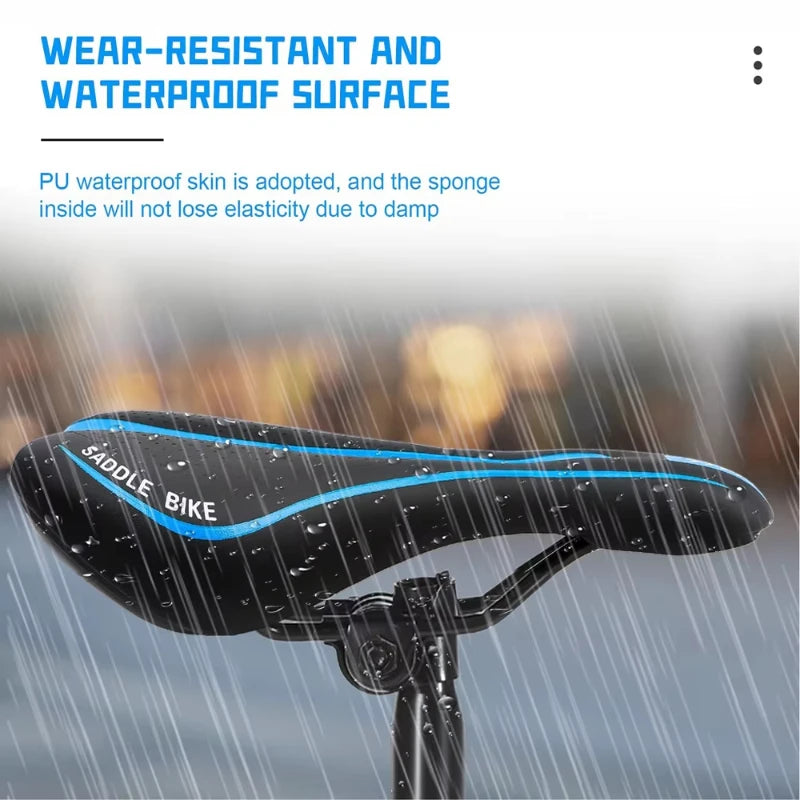 Hollow Gel Bicycle Saddle Cushion Imitation Leather Road Bike Seat