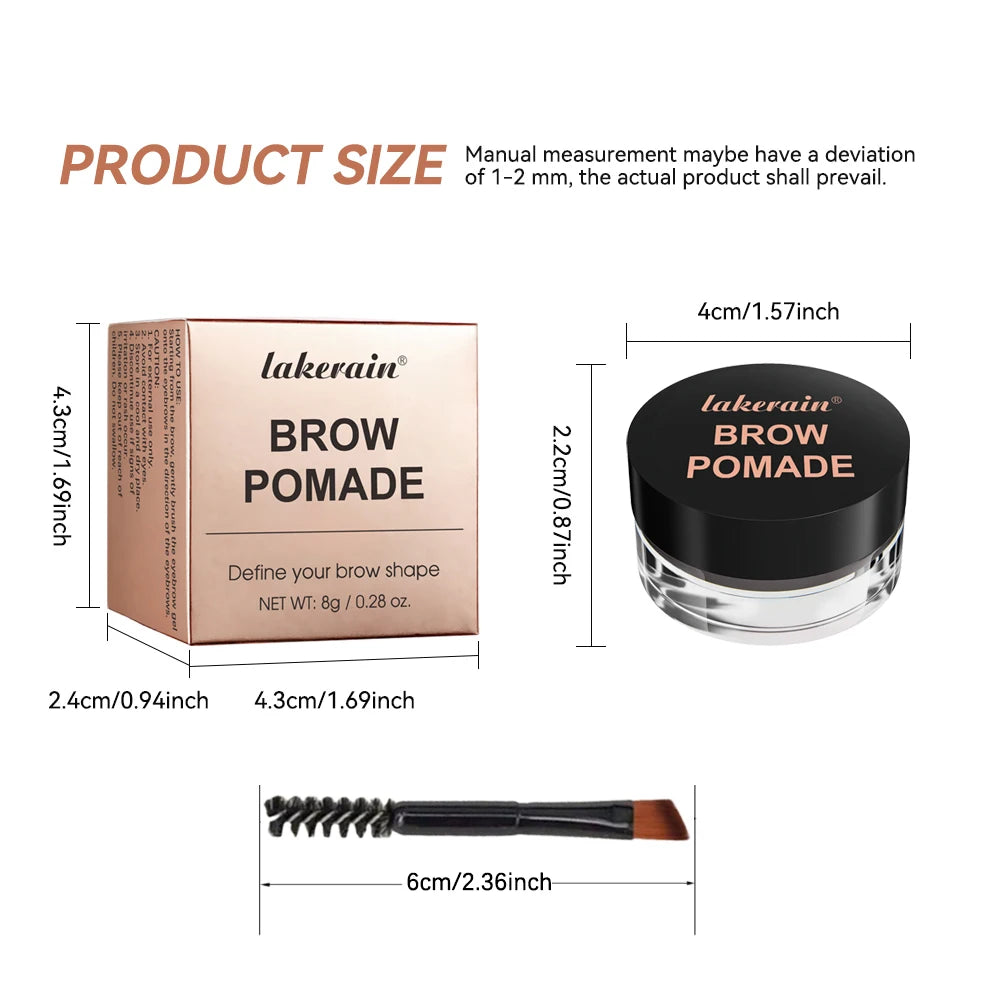 Long-lasting Eyebrow Enhancer Waterproof 3D Natural Eye Brow Pomade Gel With Brush