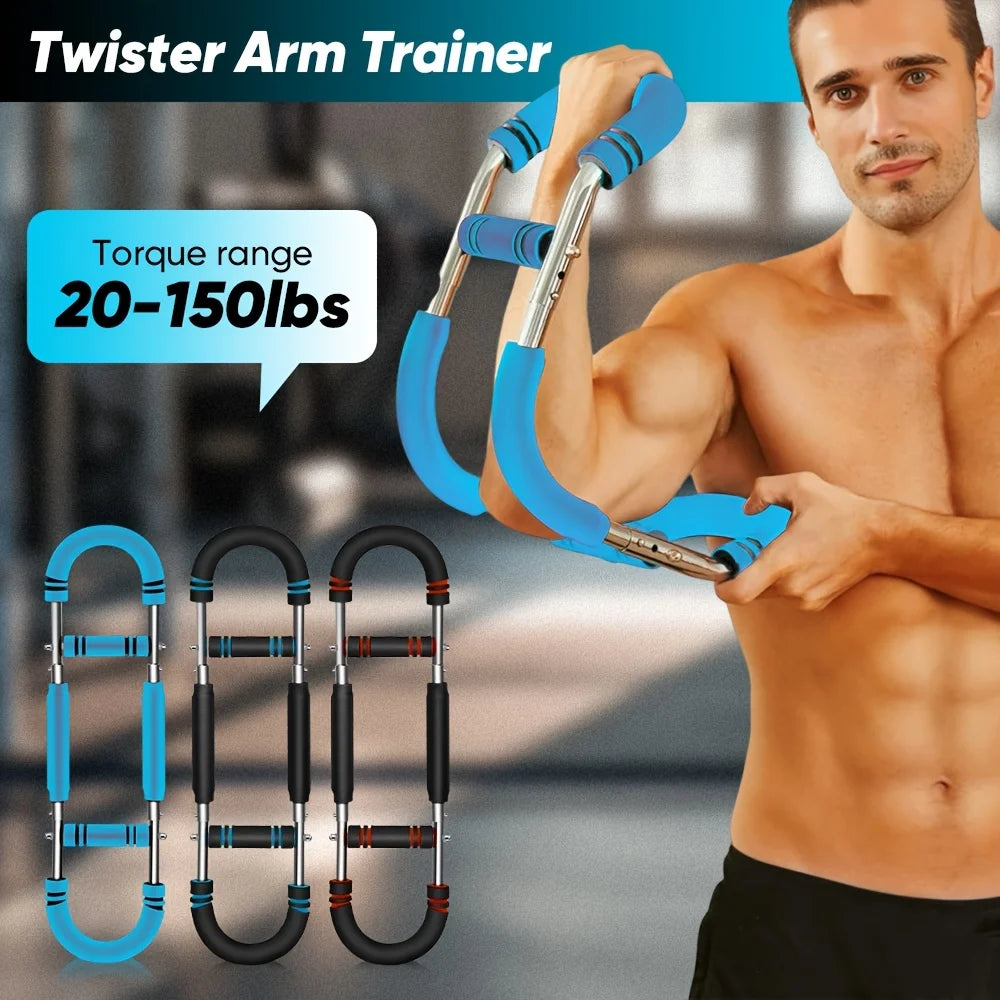 Twister Arm Exerciser with Resistance Bar Home Workout Fitness Equipment Adjustable Chest Exerciser