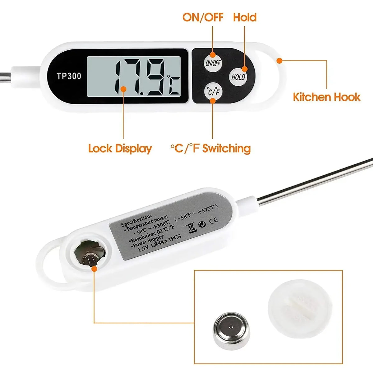 Stainless Steel Digital Probe Thermometer | Pen Type Instant Read lifestyle view