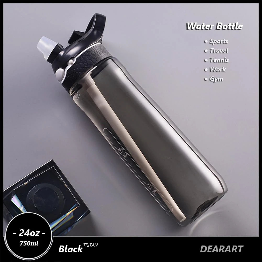 750ml Portable Sports Water Bottle With Straw