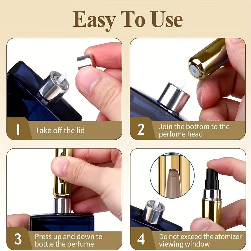 Refillable Perfume Atomizer 5ml Travel Spray Bottle close-up view