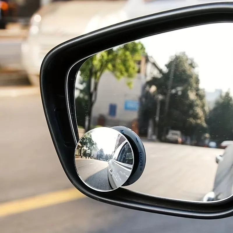 Adjustable Small Round Car Reverse Auxiliary Rearview Convex Mirror Car Blind Spot Rear detail view
