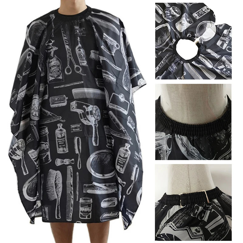 Hair Cutting Cape Waterproof PVC Salon Apron