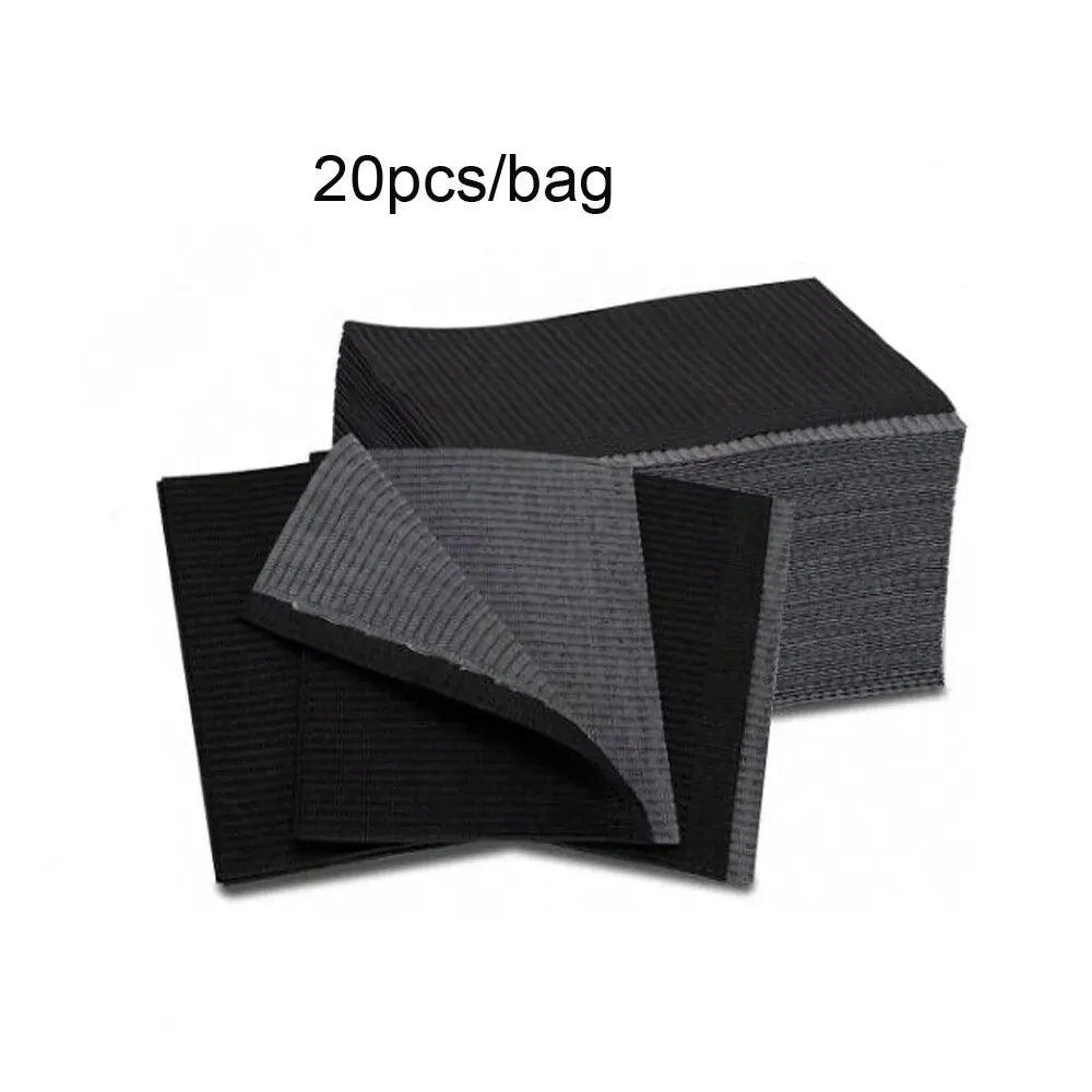 20 Pcs 3-Ply Disposable Nail Table Towels Mat / Nail Pad - Purple, 13" X 18" Disposable Dental Bibs / Dentist Bibs & Tray Covers