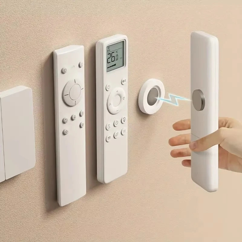 No Drill Magnetic Remote Holder Wall Mount for TV AC DVD Remotes