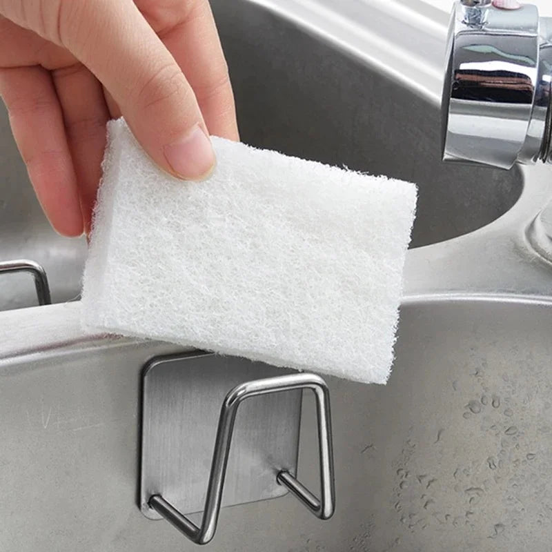 Stainless Steel Sink Sponge Rack For Steel Wire Ball close-up view