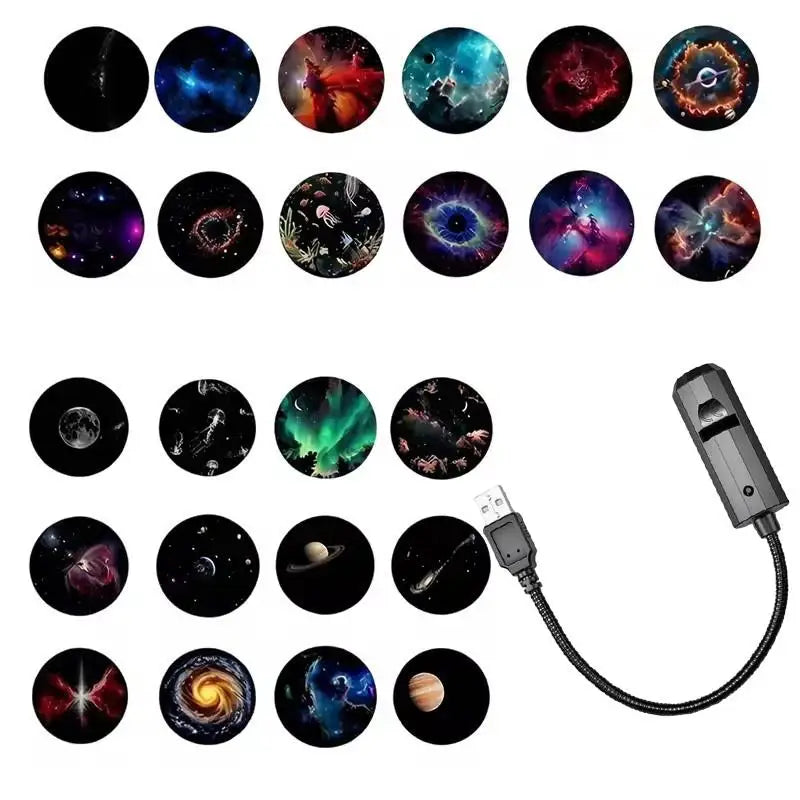 New-Romantic Galaxy Star Projector Portable USB LED Night Light Sleep Atmosphere