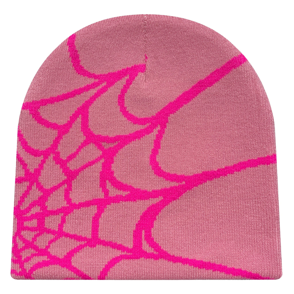 Knit Hat Unisex Winter Casual Spider Web Outdoor Sports close-up view