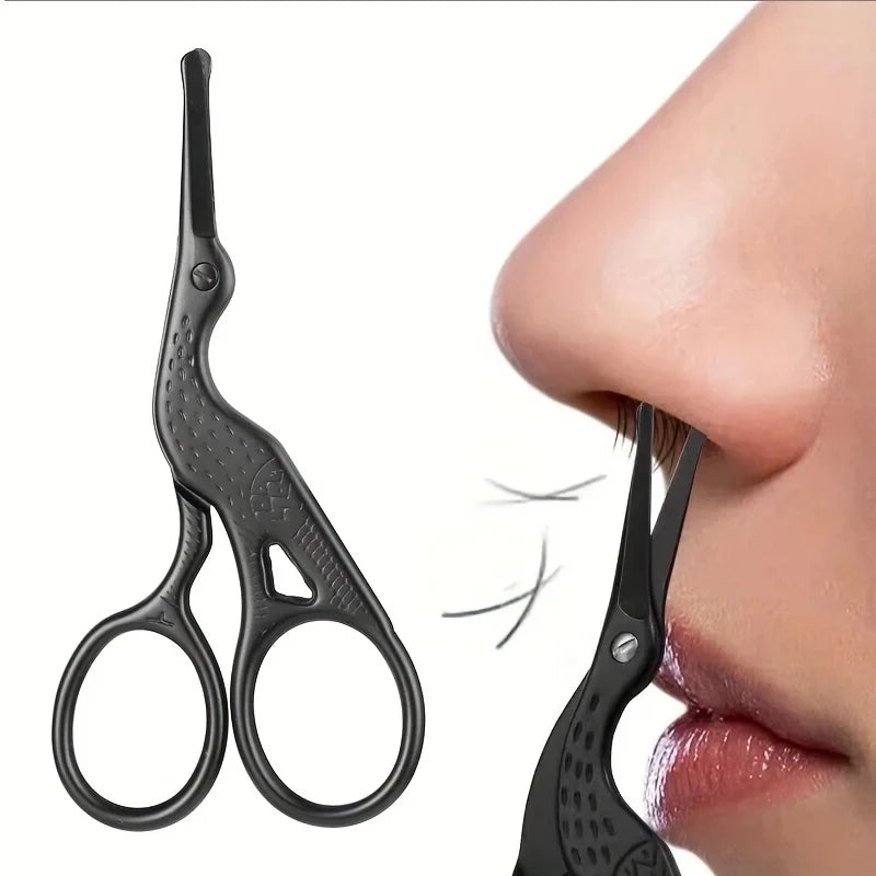 Facial Hair Scissors Rounded Professional Stainless Steel Mustache Nose Hair Beard Eyebrows Eyelashe
