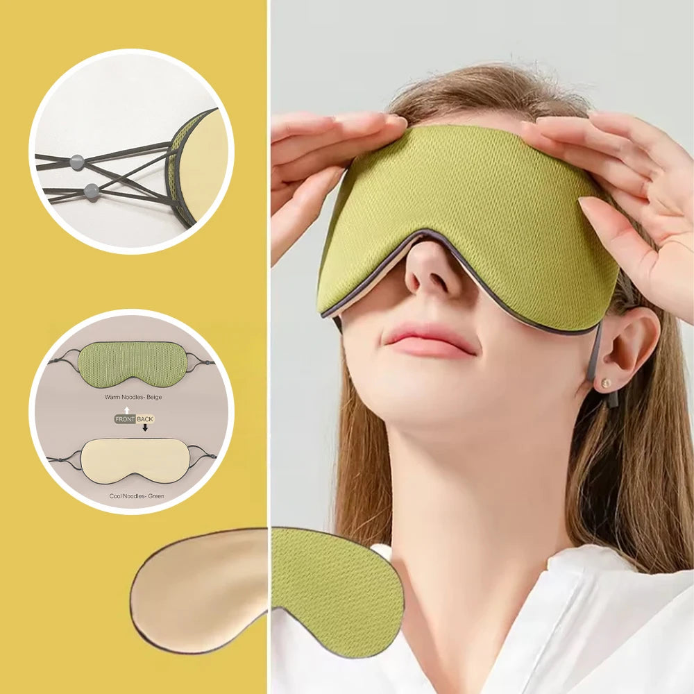 Double-Sided Warm Cool Sleeping Eye Mask Travel Nap
