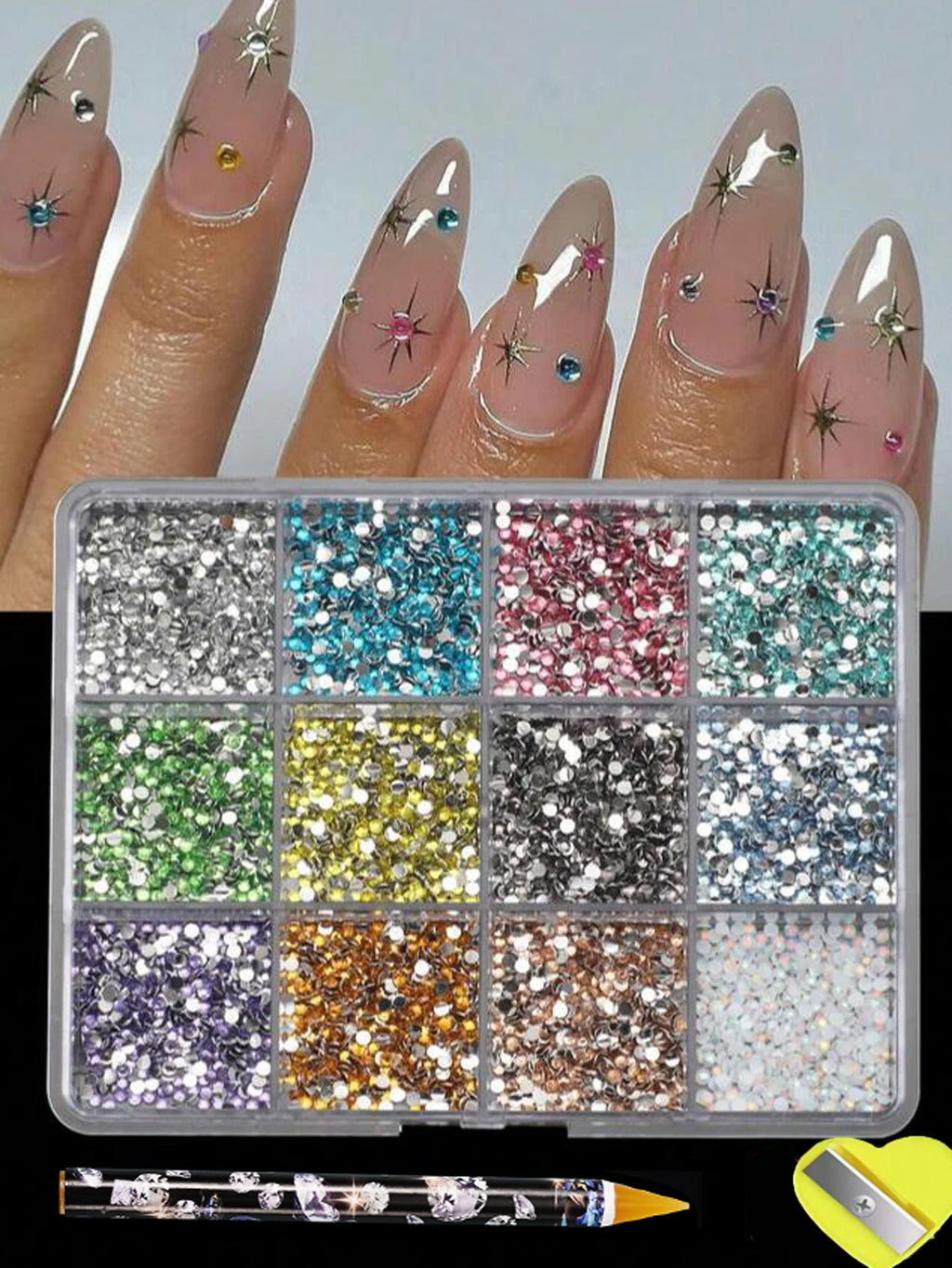 2mm Resin Nail Art Rhinestones For DIY Nails & Phone Case