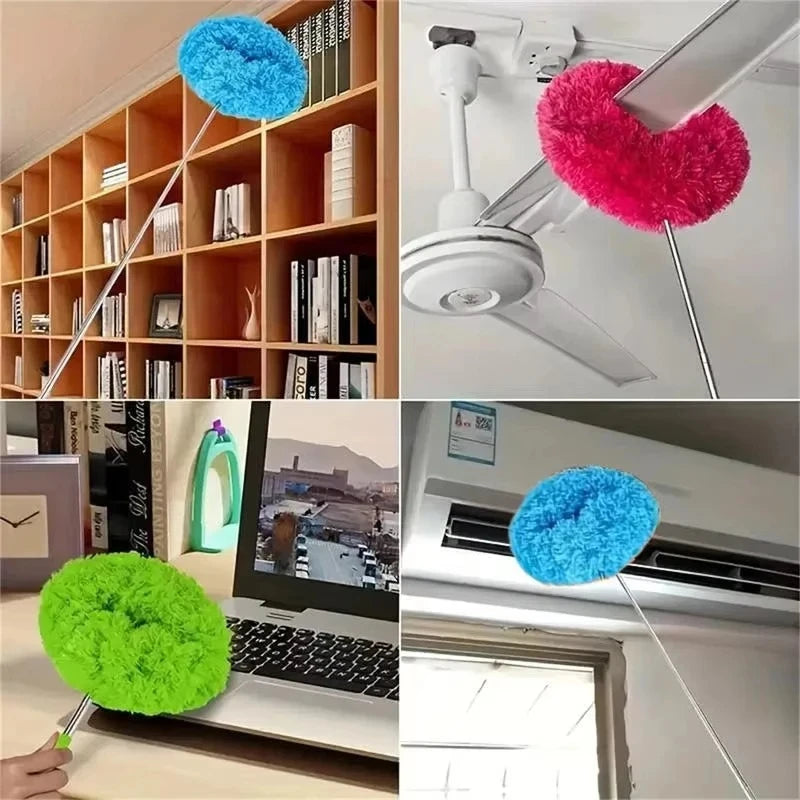 Telescopic Electrostatic Dust Duster Stainless Steel Microfiber Brush
