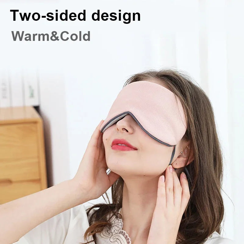 Double-Sided Warm Cool Sleeping Eye Mask Travel Nap