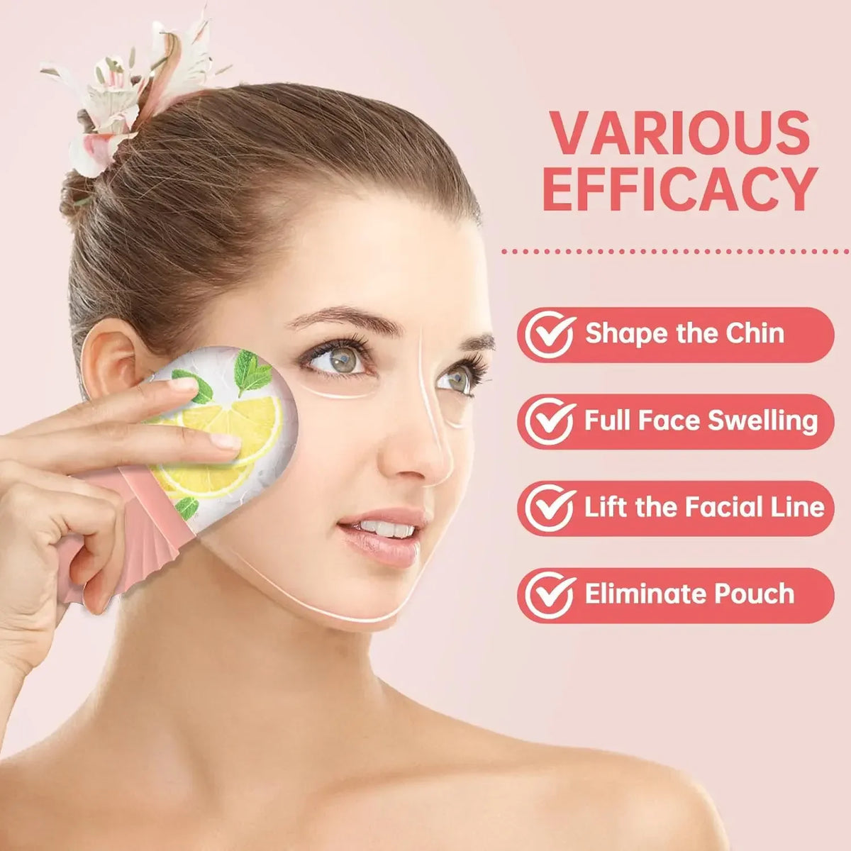 Ice Facial Roller Skin Care Beauty Lifting Contouring Tools Ice Cube Trays Ice Glob additional angle