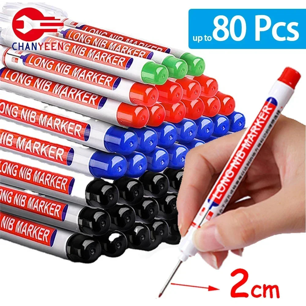 Waterproof Long Head Marker Pen for Metal Carpenter Woodworking