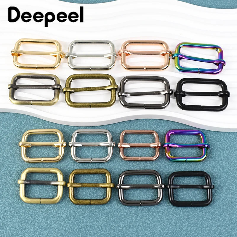 5Pcs 13-50mm Metal Tri-glide Slider Buckle Roller Pin Clasp for Handbag Strap Belt additional angle