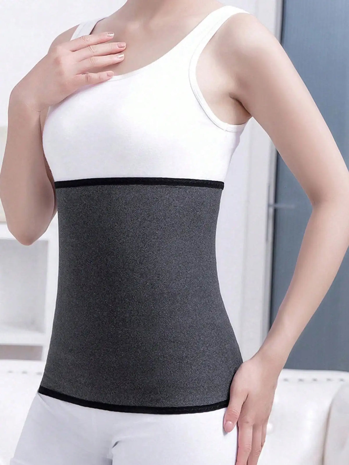 1 Fleece-Lined Waist Belt for Autumn and Winter to Protect the Stomach and Waist from the Cold, Suitable for Both Men and Women